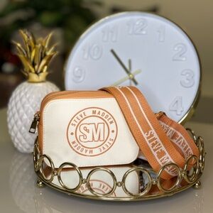 Steve Madden Cream and Orange Crossbody Bag